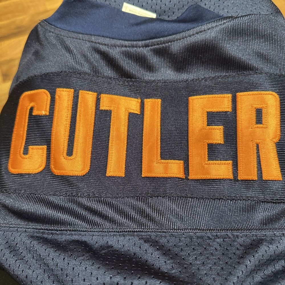 Jay Cutler Chicago Bears Jersey Size 48 Navy Orange Numbers Reebok On Field NFL - Picture 8 of 8